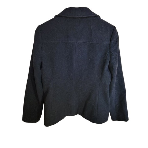 American Eagle Outfitters Black 80% Wool Blend Coat Jacket Pocket Size Medium - Picture 2 of 4